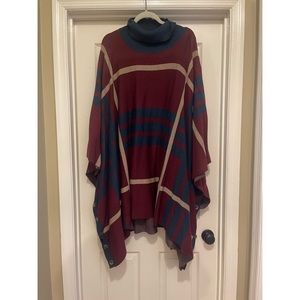 ModCloth Poncho plus size 3X/4X gently worn multicolored